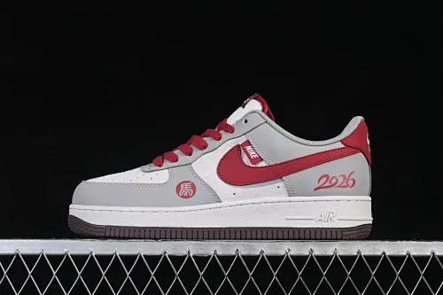 All categories Nk Air Force 1 Air Force series Nk Air Force 1 Low Air Force low-top Nike Air Force 1'07 Low red and gray contrast Air Force 1 low-top casual sneakers HT5088-621